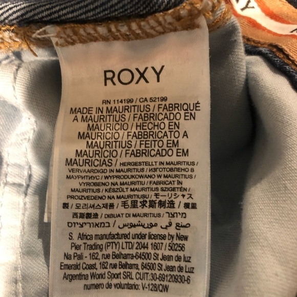 Roxy Retro High Rise Barrel Button Fly Loose Jeans Size 26 - Picture 8 of 9